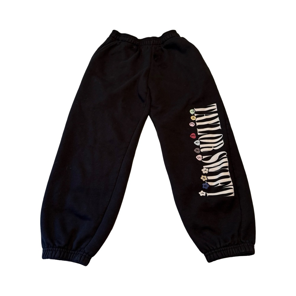 Taylor Swift Eras Tour Black Graphic Jogger Sweatpants XS Women Concert Merch